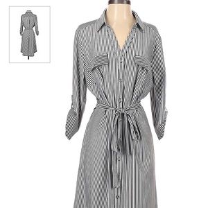 Black and White Striped Dress